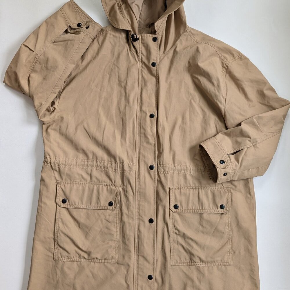 Gap Women's Long Parka Size 2X Beige Oversize Style Coat Jacket - Picture 2 of 15